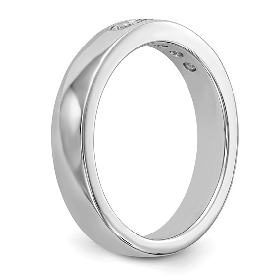 14k White Gold 5-Stone (Holds 5-2.5mm Round) Channel Band Mounting (Closed)