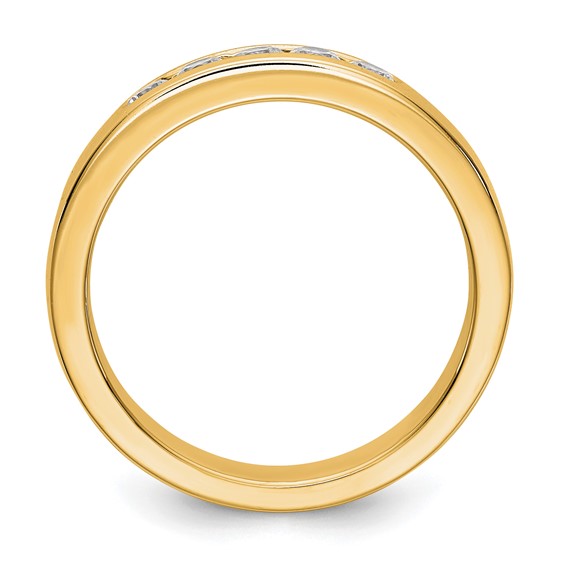 14k Yellow Gold 5-Stone (Holds 5-2.5mm Round) Channel Band Mounting (Closed)