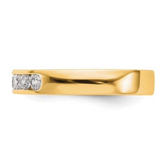 14k Yellow Gold 5-Stone (Holds 5-2.5mm Round) Channel Band Mounting (Closed)
