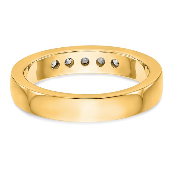 14k Yellow Gold 5-Stone (Holds 5-2.5mm Round) Channel Band Mounting (Closed)