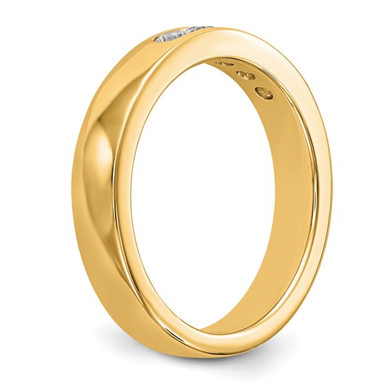 14k Yellow Gold 5-Stone (Holds 5-2.5mm Round) Channel Band Mounting (Closed)