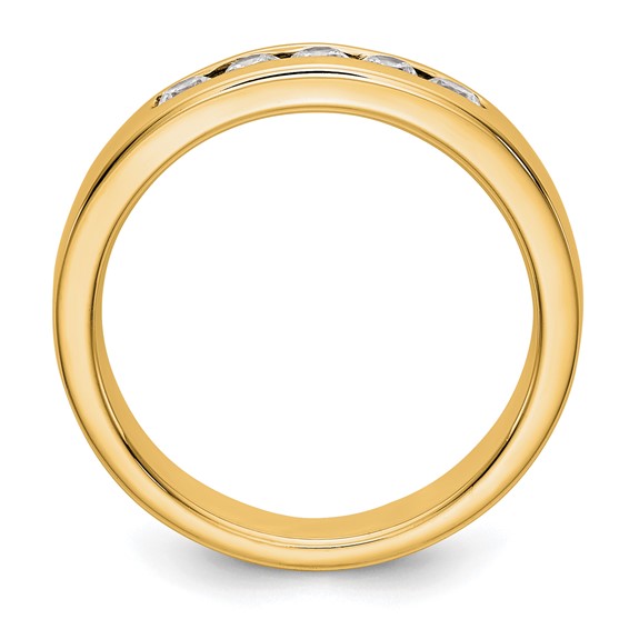 14k Yellow Gold 5-Stone (Holds 5-2.6mm Round) Channel Band Mounting (Closed)