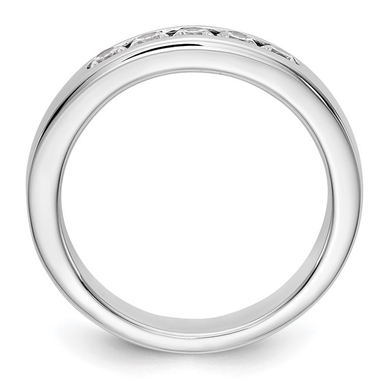 14k White Gold 5-Stone (Holds 5-2.7mm Round) Channel Band Mounting (Closed)