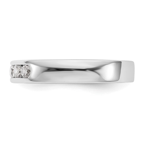 14k White Gold 5-Stone (Holds 5-2.7mm Round) Channel Band Mounting (Closed)
