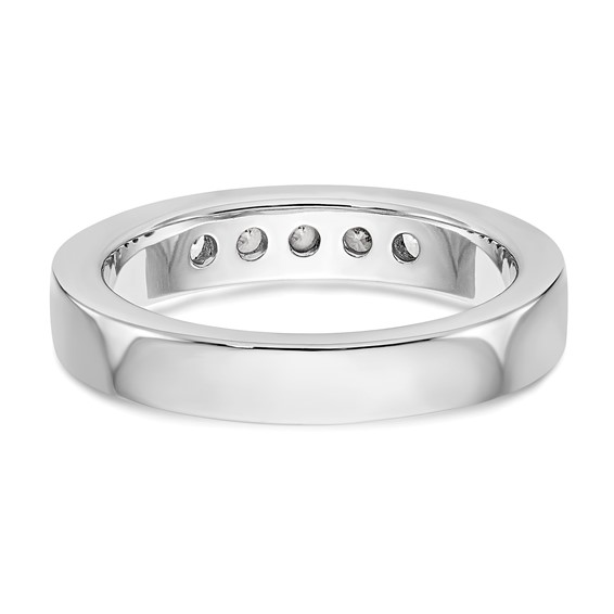 14k White Gold 5-Stone (Holds 5-2.7mm Round) Channel Band Mounting (Closed)