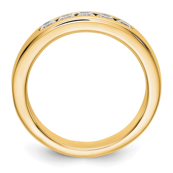 14k Yellow Gold 5-Stone (Holds 5-2.7mm Round) Channel Band Mounting (Closed)