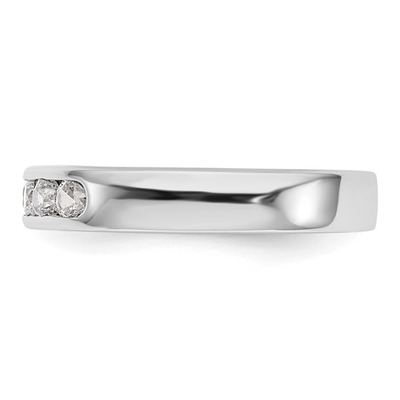 14k White Gold 5-Stone (Holds 5-2.8mm Round) Channel Band Mounting (Closed)
