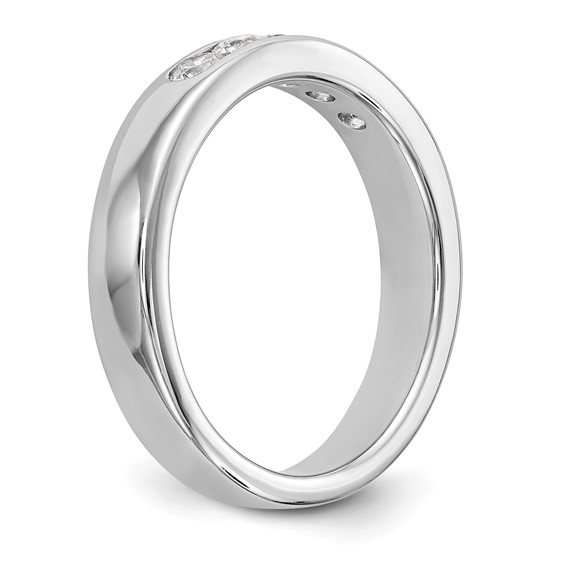 14k White Gold 5-Stone (Holds 5-2.8mm Round) Channel Band Mounting (Closed)