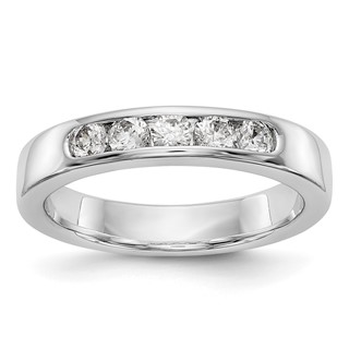14k White Gold 5-Stone (Holds 5-2.8mm Round) Channel Band Mounting (Closed)