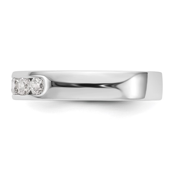 14k White Gold 5-Stone (Holds 5-2.9mm Round) Channel Band Mounting (Closed)