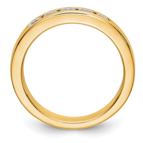 14k Yellow Gold 5-Stone (Holds 5-2.9mm Round) Channel Band Mounting (Closed)