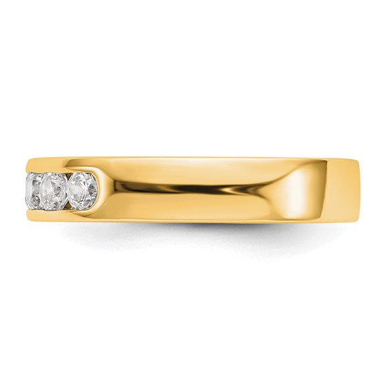 14k Yellow Gold 5-Stone (Holds 5-2.9mm Round) Channel Band Mounting (Closed)