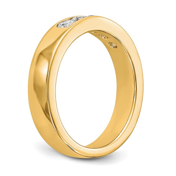 14k Yellow Gold 5-Stone (Holds 5-2.9mm Round) Channel Band Mounting (Closed)