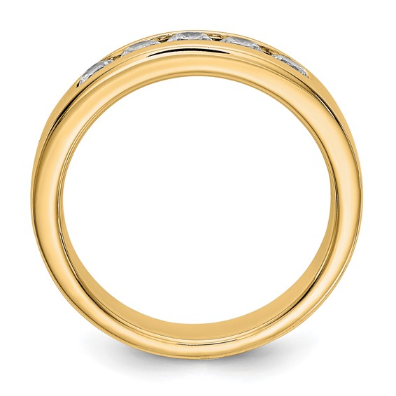 14k Yellow Gold 5-Stone (Holds 5-3.1mm Round) Channel Band Mounting (Closed)