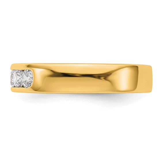 14k Yellow Gold 5-Stone (Holds 5-3.1mm Round) Channel Band Mounting (Closed)