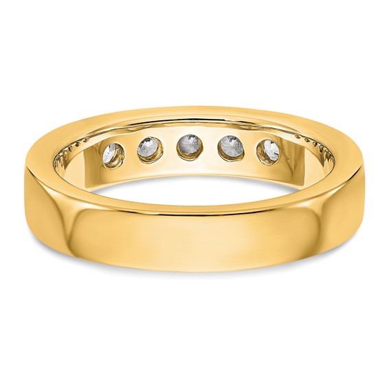 14k Yellow Gold 5-Stone (Holds 5-3.1mm Round) Channel Band Mounting (Closed)