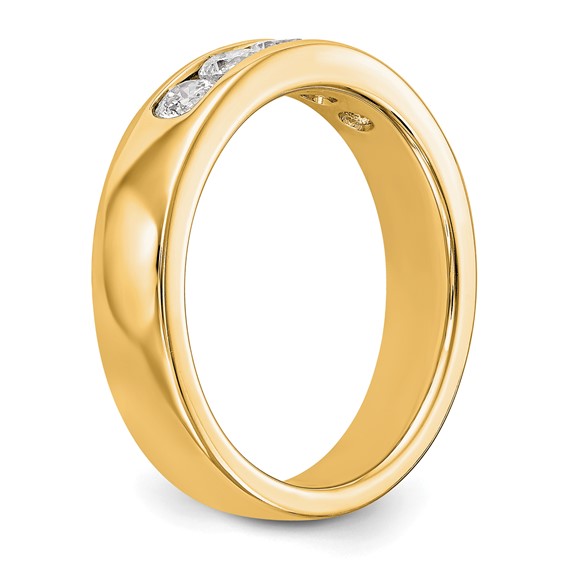 14k Yellow Gold 5-Stone (Holds 5-3.1mm Round) Channel Band Mounting (Closed)