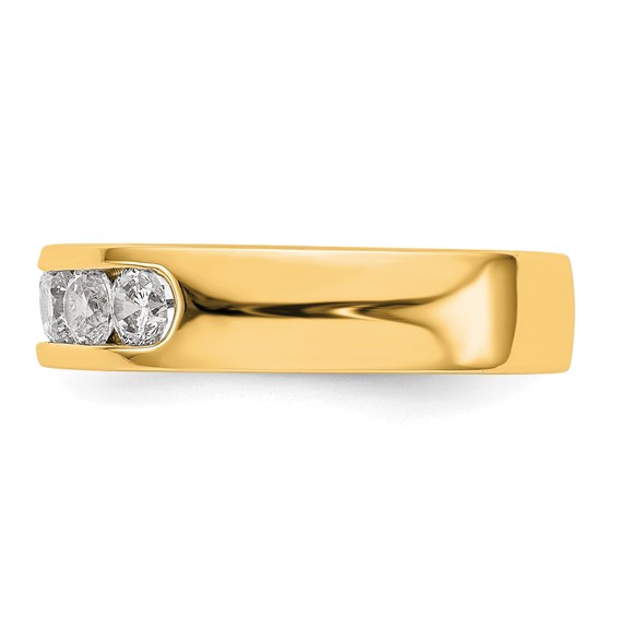 14k Yellow Gold 5-Stone (Holds 5-3.4mm Round) Channel Band Mounting (Closed)