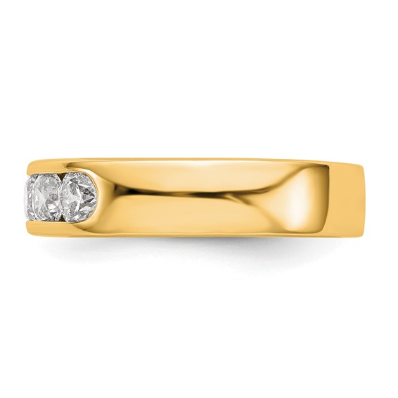 14k Yellow Gold 5-Stone (Holds 5-3.8mm Round) Channel Band Mounting (Closed)