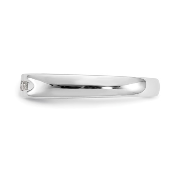 14K White Gold 5-Stone (Holds 5-1.9mm Round) Open Channel Band Mounting