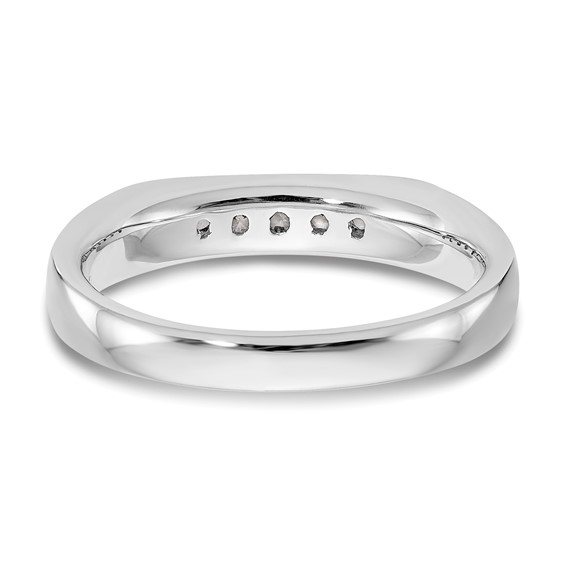 14K White Gold 5-Stone (Holds 5-1.9mm Round) Open Channel Band Mounting
