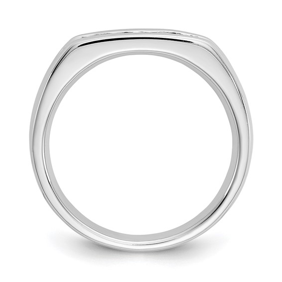 14K White Gold 5-Stone (Holds 5-2.1mm Round) Open Channel Band Mounting