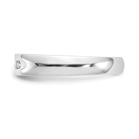 14K White Gold 5-Stone (Holds 5-2.1mm Round) Open Channel Band Mounting