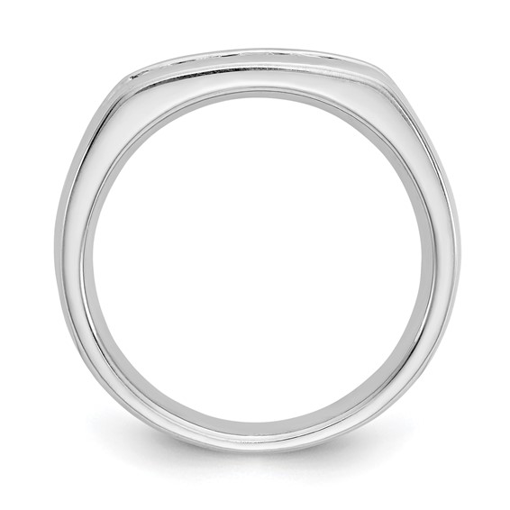 14K White Gold 5-Stone (Holds 5-2.5mm Round) Open Channel Band Mounting