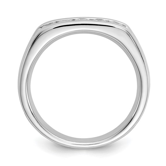 14K White Gold 5-Stone (Holds 5-2.7mm Round) Open Channel Band Mounting