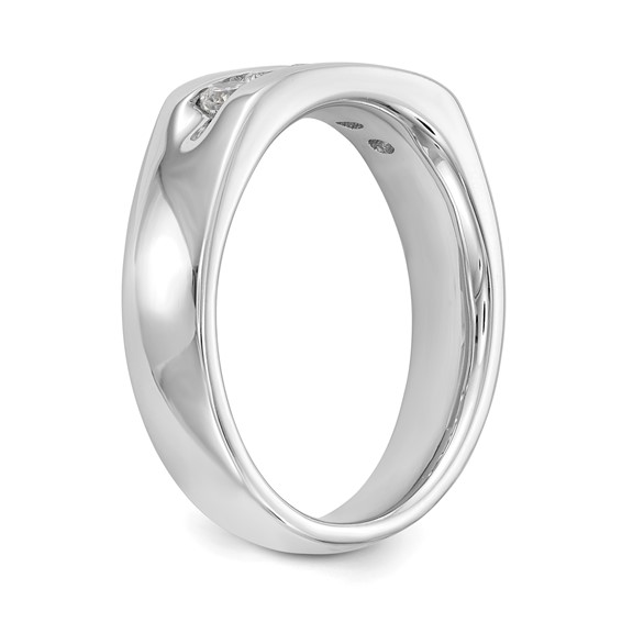 14K White Gold 5-Stone (Holds 5-2.7mm Round) Open Channel Band Mounting
