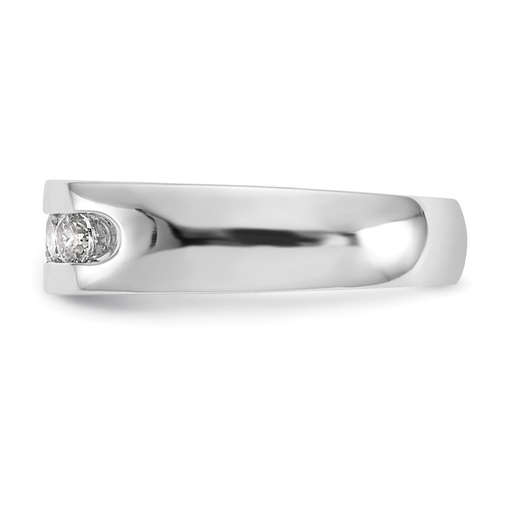 14K White Gold 5-Stone (Holds 5-3.1mm Round) Open Channel Band Mounting