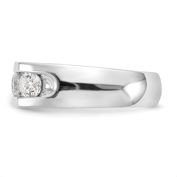 14K White Gold 5-Stone (Holds 5-4.00mm Round) Open Channel Band Mounting