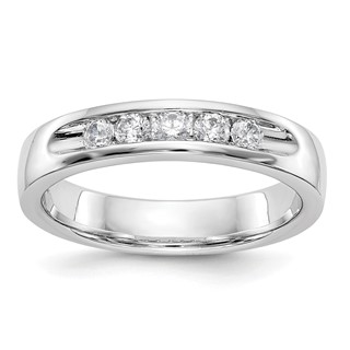 5-Stone Diamond Channel Bands