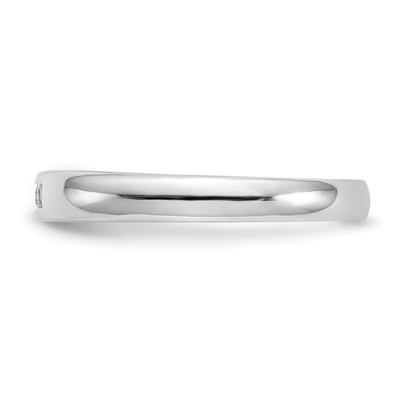 14K White Gold 5-Stone (Holds 5-1.6mm Round) Closed Channel Band Mounting