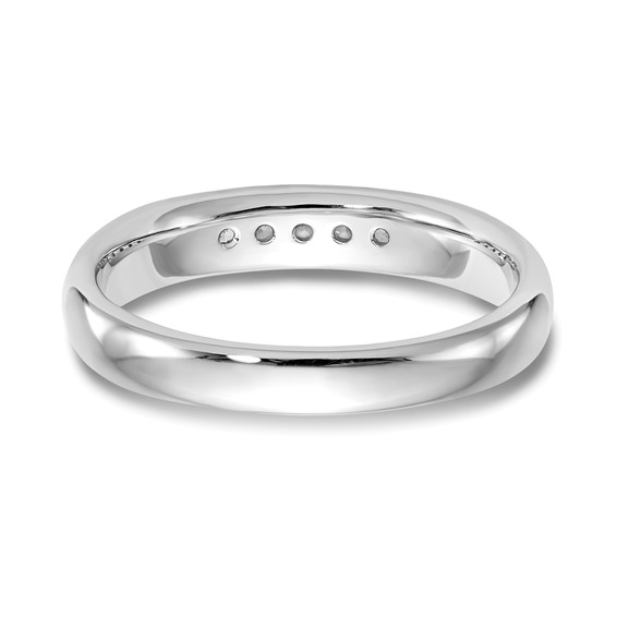 14K White Gold 5-Stone (Holds 5-1.9mm Round) Closed Channel Band Mounting