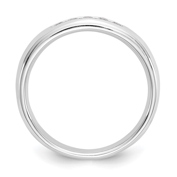 14K White Gold 5-Stone (Holds 5-2.1mm Round) Closed Channel Band Mounting