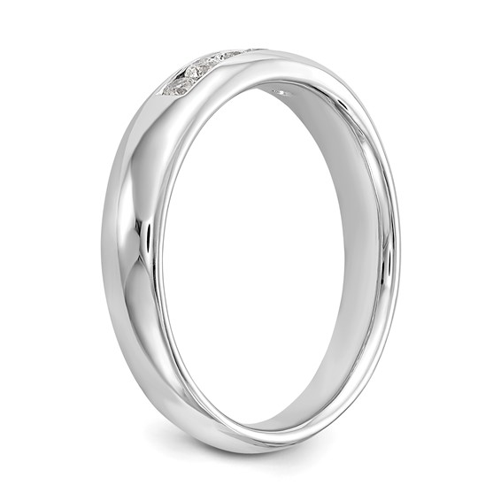 14K White Gold 5-Stone (Holds 5-2.1mm Round) Closed Channel Band Mounting
