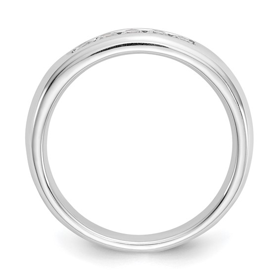 14K White Gold 5-Stone (Holds 5-2.3mm Round) Closed Channel Band Mounting