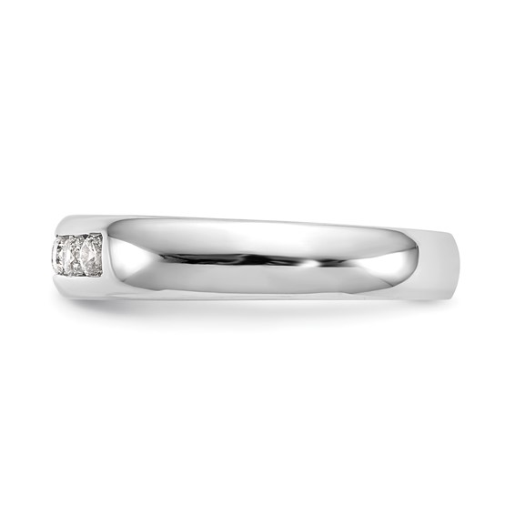 14K White Gold 5-Stone (Holds 5-2.3mm Round) Closed Channel Band Mounting