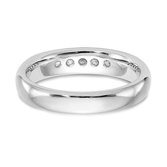 14K White Gold 5-Stone (Holds 5-2.3mm Round) Closed Channel Band Mounting