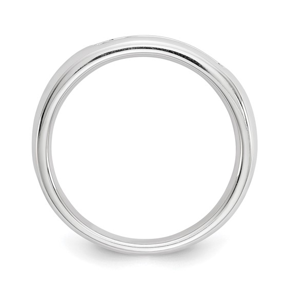 14K White Gold 5-Stone (Holds 5-2.5mm Round) Closed Channel Band Mounting