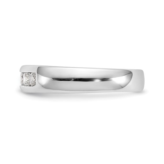 14K White Gold 5-Stone (Holds 5-2.5mm Round) Closed Channel Band Mounting