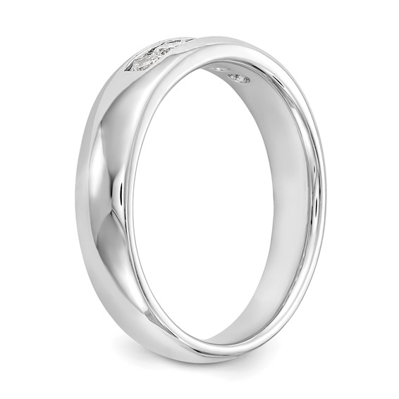 14K White Gold 5-Stone (Holds 5-2.5mm Round) Closed Channel Band Mounting