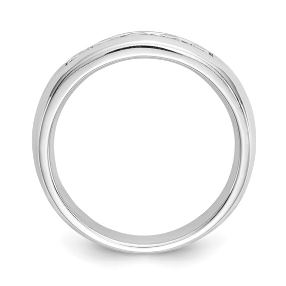 14K White Gold 5-Stone (Holds 5-2.9mm Round) Closed Channel Band Mounting