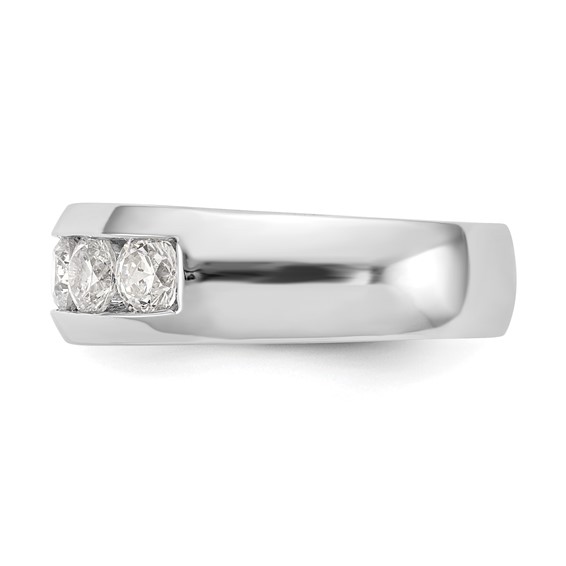 14K White Gold 5-Stone (Holds 5-4.00mm Round) Closed Channel Band Mounting