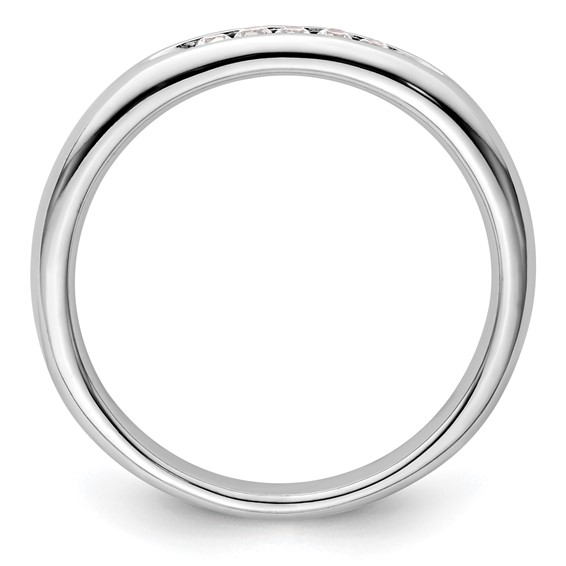 14K White Gold 5-Stone (Holds 5-1.6mm Round) Open Channel Band Mounting