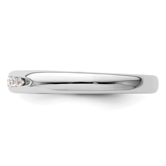 14K White Gold 5-Stone (Holds 5-1.6mm Round) Open Channel Band Mounting