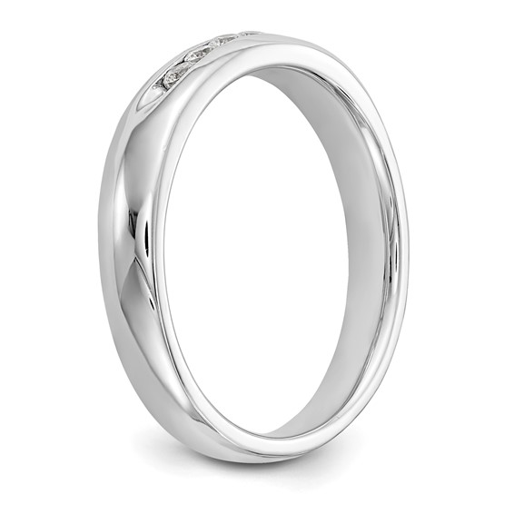 14K White Gold 5-Stone (Holds 5-1.9mm Round) Open Channel Band Mounting