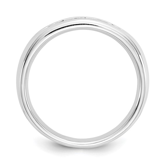 14K White Gold 5-Stone (Holds 5-2.3mm Round) Open Channel Band Mounting