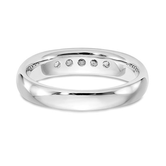 14K White Gold 5-Stone (Holds 5-2.3mm Round) Open Channel Band Mounting